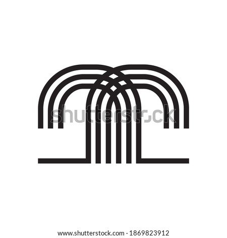 Fountain water logo design vector template