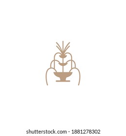 Fountain of Water Logo Illustration Design. Vector EPS 10.