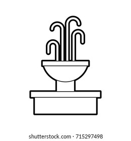 fountain with water splash element