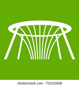 Fountain of Wealth in Singapore icon white isolated on green background. Vector illustration