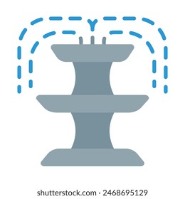 Fountian Vector Flat Icon Design