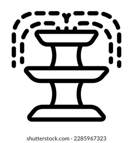 Fountian Vector Line Icon Design