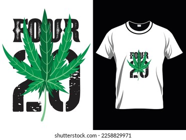 
Four 20  Weed T-Shirt Design svg