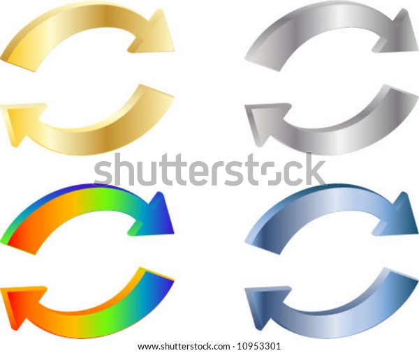 Four 3d Arrow Vector Illustration Stock Vector (Royalty Free) 10953301 ...