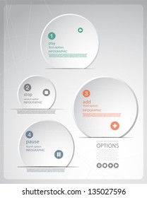 Four abstract circle with Infographics options