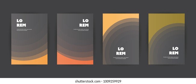 Four Abstract Colorful Modern Style Patterned Cover Designs - Applicable for Banners, Placards, Posters, Flyers - Creative EPS10 Vector Template