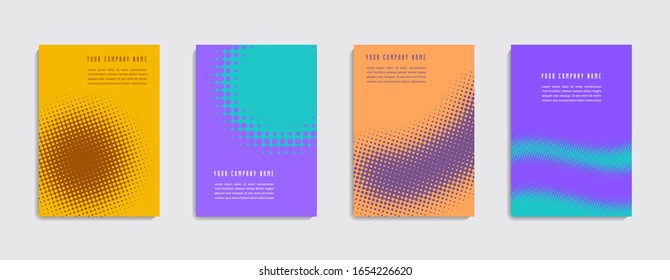 Four Abstract Dot Background Templates To Choose From.  Great For Poster, Flyer Or Ad. 