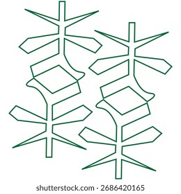 Four abstract geometric starburst shapes in blue and black