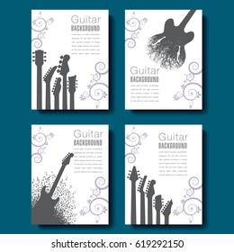 Four abstract guitar backgrounds to choose from 