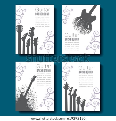 Four abstract guitar backgrounds to choose from 