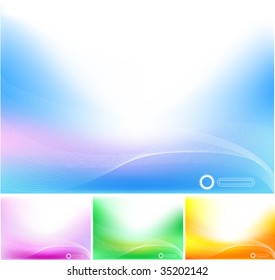Four Abstract hi tech backgrounds in different colors