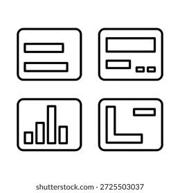 Quatro linhas abstratas representando dados e gráficos gráfico análise estatística desi