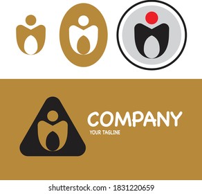 Four abstract logos that can be used for various purposes