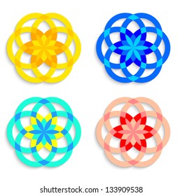 four abstract object