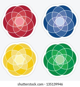 four abstract object