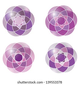 four abstract object