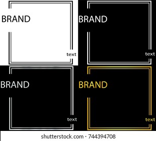four abstract square frames / square / business logo