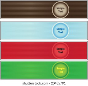 Four abstract vibrant banners