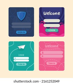 four access login set templates