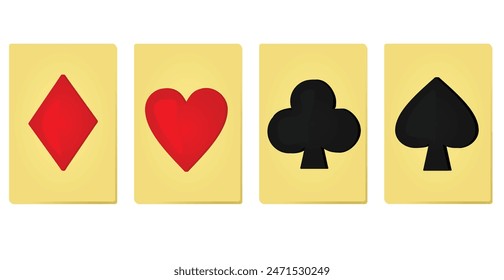 Four aces cards. vector illustration