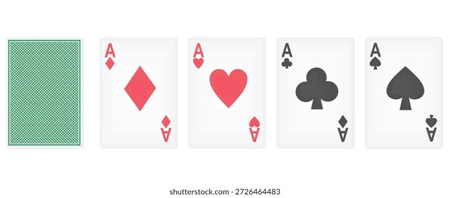 Four aces cards. vector illustration