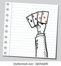 Four aces in hand