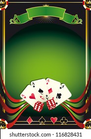 four aces. A new poster with aces for your Poker  tournament.