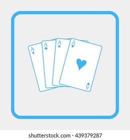 Four aces playing cards.