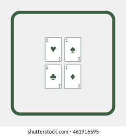 Four aces playing cards.