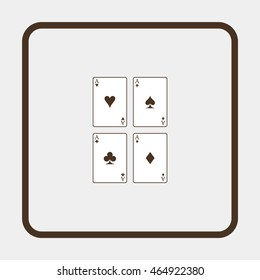 Four aces playing cards.
