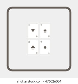 Four aces playing cards.