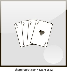 Four aces playing cards.