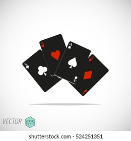 Four aces playing cards
