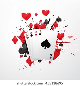 four aces poker card illustration