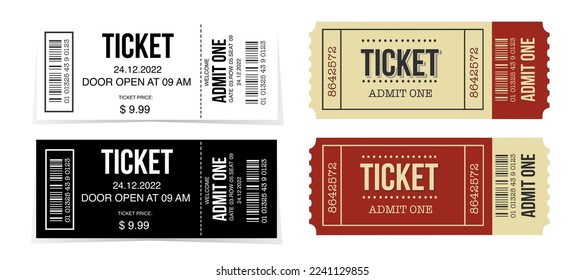 four admit one tickets isolated