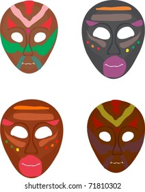 four african masks
