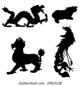 The four ancient Chinese myth of animals