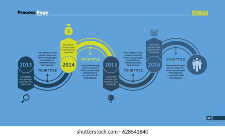 Four Arcs Timeline Slide Template