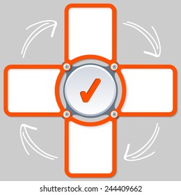 four areas for any text and check box