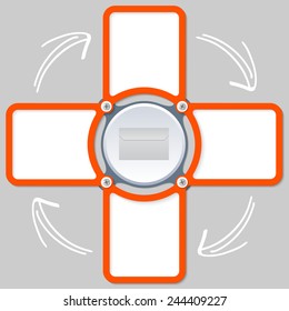 four areas for any text and envelope