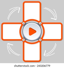 four areas for any text and play symbol