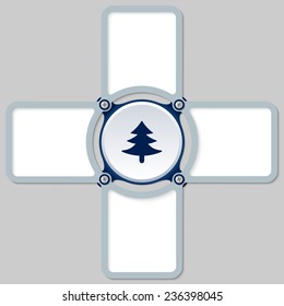 four areas for any text and tree symbol