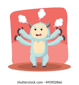 four arms monster angry