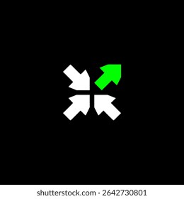 four arrow creative agency business company logo vector illustration template design