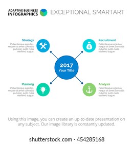Four Arrow Diagram Template