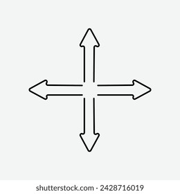 four arrow icon design vector isolated. Vector illustration. Eps file 425.