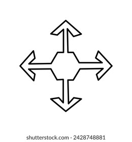 four arrow icon design vector isolated on  white background. Vector illustration. Eps file 439.