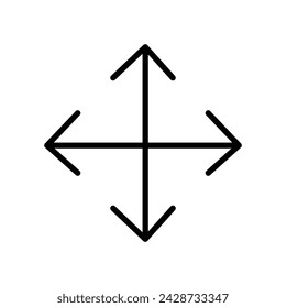 Four arrow outline style icon. Vector illustration. Eps file 423.