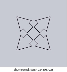 Four arrow vector icon. Modern, simple, isolated, flat icon for web site designs or mobile apps. Vector illustration.