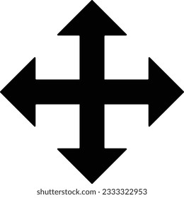 four arrows four arrows arrow spread expand Outline